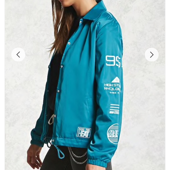 Forever 21 Blue Racer Jacket - Picture 3 of 4